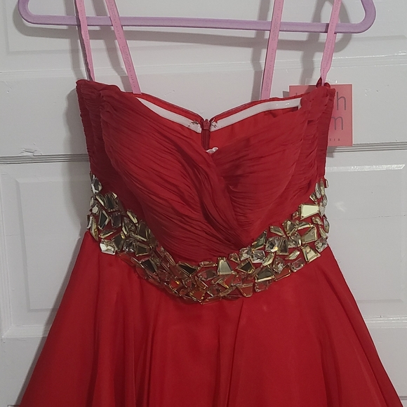 Beautiful Red Dress designed by Blush Size 10 - Picture 14 of 16